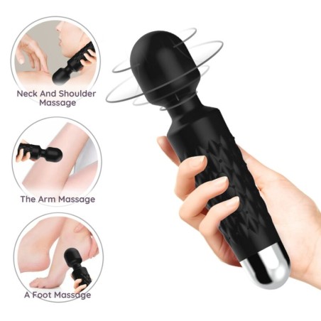 ARMONY - MASAJEADOR & VIBRADOR POSTMAN CABEZA SUPER FLEXIBLE NEGRO