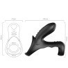 ARMONY - DOBLE VIBRADOR DE ANILLO RING PARA PAREJAS NEGRO