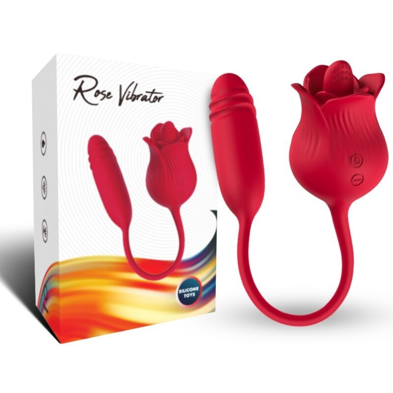 ARMONY - ROSELIP VIBRANTE LAMPIÓN CLIT Y VIBRADOR ROJO