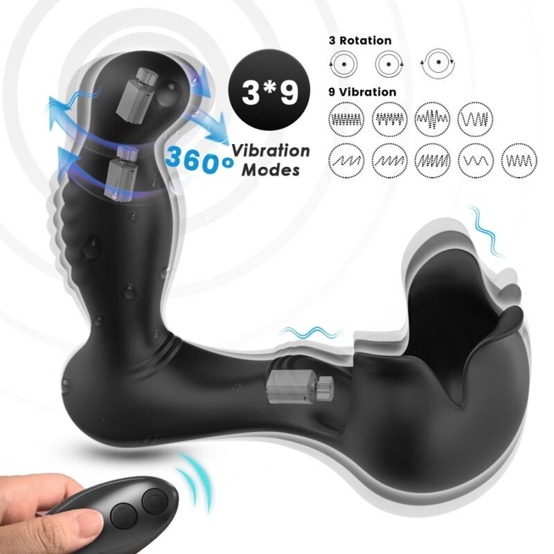 ARMONY - VIBRADOR SURROUND ANAL Y ESTIMULADOR TESTÍCULOS CONTROL REMOTO NEGRO
