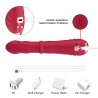 ARMONY - ESTIMULADOR TERMORREGULABLE PUNTO A VIBRADOR DILDO ROJO