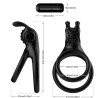 ARMONY - VIAJERO DOBLE VIBRADOR ANILLO PARA PAREJAS CABALLO NEGRO