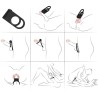 ARMONY - TWINS DOBLE VIBRADOR ANILLO PARA PAREJAS NEGRO