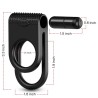 ARMONY - TWINS DOBLE VIBRADOR ANILLO PARA PAREJAS NEGRO