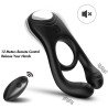 ARMONY - VEYRON DOBLE VIBRADOR ANILLO JUGUETE PARA PAREJAS CONTROL REMOTO NEGRO