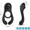 ARMONY - VEYRON DOBLE VIBRADOR ANILLO JUGUETE PARA PAREJAS CONTROL REMOTO NEGRO