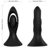 ARMONY - VIBRADOR Y ANILLO ANAL SILICONA NEGRO