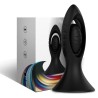 ARMONY - VIBRADOR Y ANILLO ANAL SILICONA NEGRO