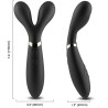 ARMONY - CEPILLO Y MASAJEADOR Y VIBRADOR CABEZA DOBLE NEGRO