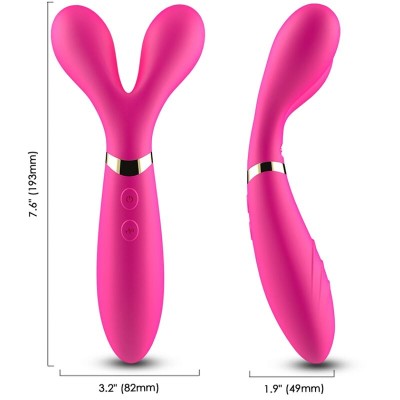 ARMONY - CEPILLO Y MASAJEADOR Y VIBRADOR CABEZA DOBLE ROSA