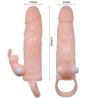 BAILE - Cubierta Pene Hombre Brave Con Conejo Y Motor Doble 16.5 CM