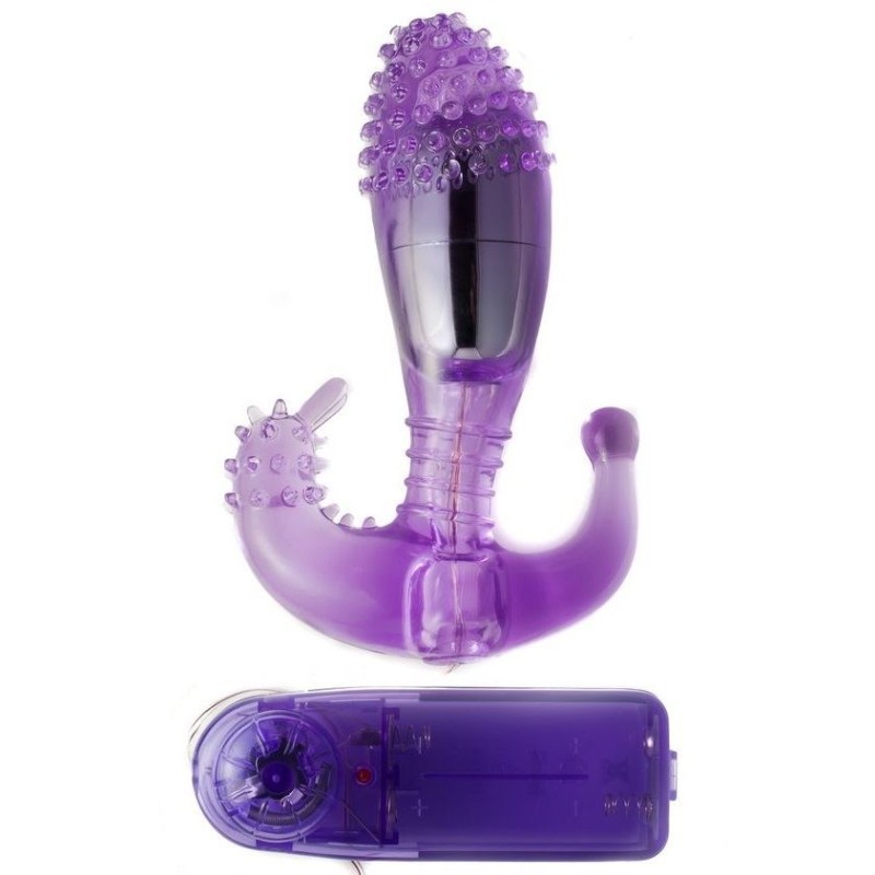 BAILE - ESTIMULADOR VAGINAL Y ANAL AMARILLO CON VIBRACIÓN