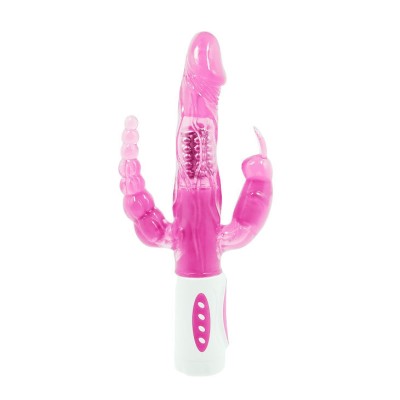 BAILE - CONEJO BUNNY PRENDA TRIPLE VIBRADOR ROTADOR