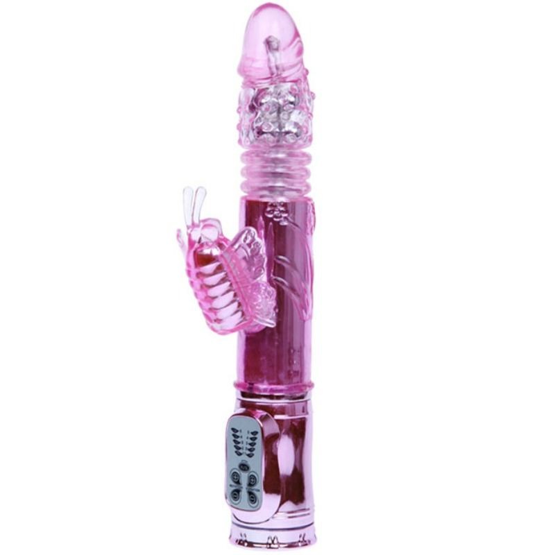 BAILE - VIBRADOR RECARGABLE CON ROTACIÓN Y PULSACIÓN ESTIMULADOR DE MARIPOSA
