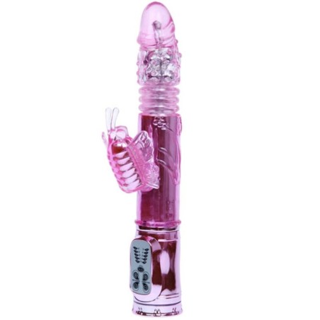 BAILE - VIBRADOR RECARGABLE CON ROTACIÓN Y PULSACIÓN ESTIMULADOR DE MARIPOSA