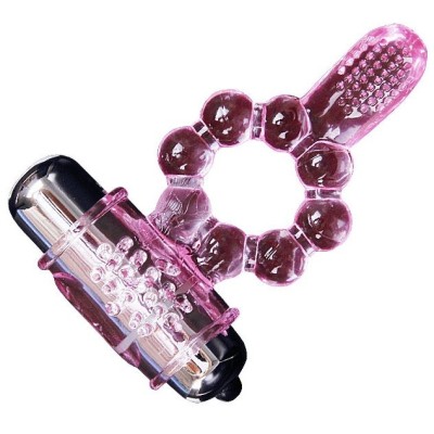 BAILE - ANILLO DE SILICÓN 10 RITMOS DE LENGUA CON VIBRACIÓN ROSA