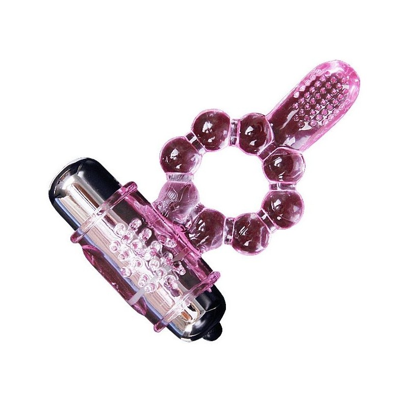 BAILE - ANILLO DE SILICÓN 10 RITMOS DE LENGUA CON VIBRACIÓN ROSA