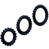 BAILE - CONJUNTO 3 PIEZAS ANILLOS PARA PENE NEGROS 2.8 + 2.4 + 1.9 CM