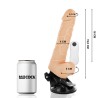 BASECOCK - VIBRADOR REALISTA CONTROL REMOTO NATURAL CON TESTÍCULOS 19.5 CM -O- 4 CM