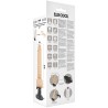 BASECOCK - VIBRADOR REALISTA CONTROL REMOTO NATURAL CON TESTÍCULOS 19.5 CM -O- 4 CM