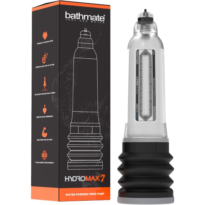 BATHMATE - PUMPA DE AUMENTO DE PENE HÍDRICO MAX 7 TRANSPARENTE