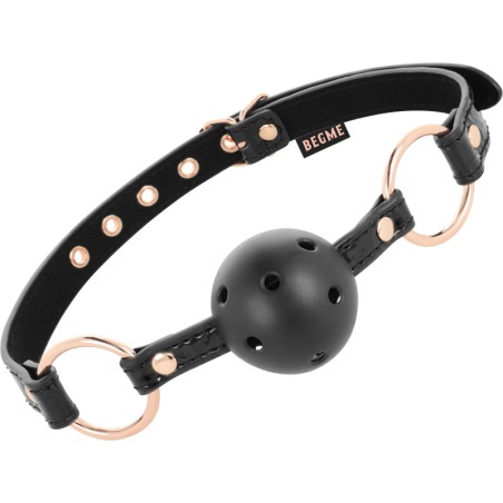 BEGME - Edición Negra Ball Gag Cuero Vegano