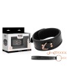 BEGME - Edición Negra Premium Collar de Cuero Vegano Con Forro de Neopreno