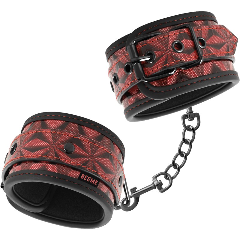 BEGME - Edición Roja Premium Cuffs de Tobillo Con Forro de Neopreno