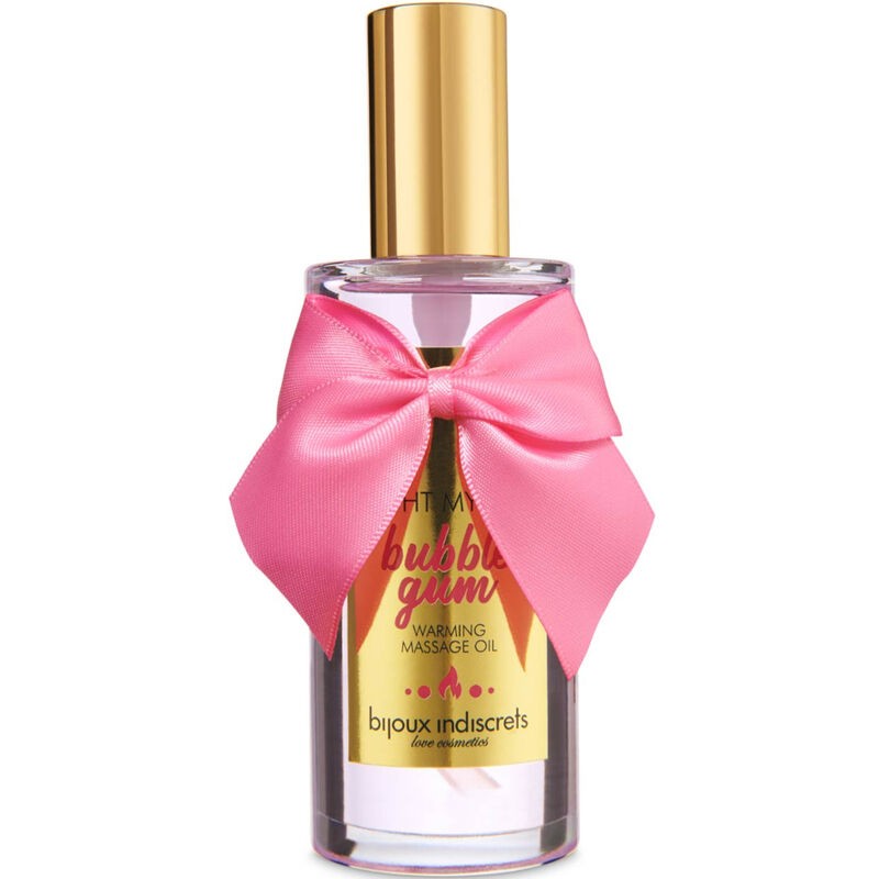 BIJOUX INDISCRETS - ACEITE DE MASAJE EFECTO CALIENTE GOMA DE FRESA