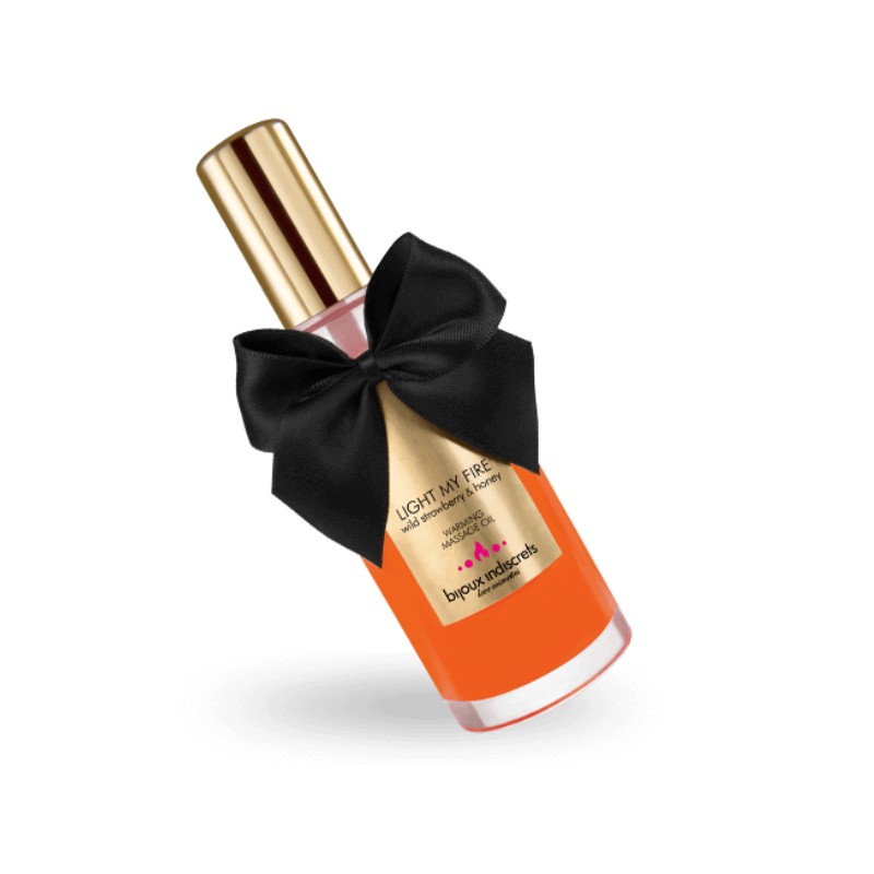 BIJOUX INDISCRETS - ACEITE DE MASAJE EFECTO CALOR FRUTA DE FRESA