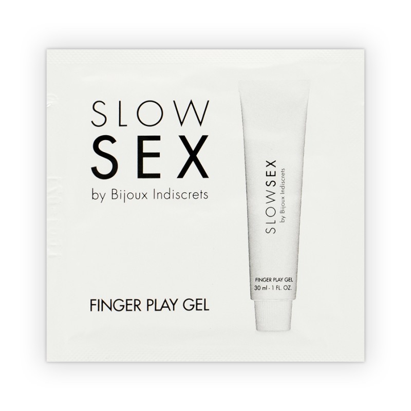 BIJOUX INDISCRETS - GELO DE MASAJE CON JUGUETES DE DEDO SLOW SEX DOSIS ÚNICA