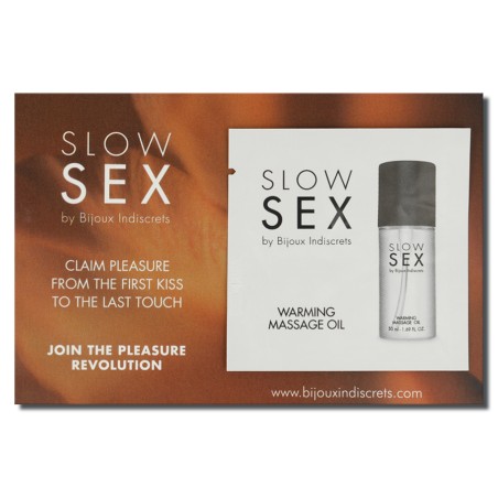 BIJOUX INDISCRETS - ACEITE DE MASAJE EFECTO CALOR SLOW SEX 2 ML