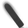 BLACK & SILVER - JERINGA DE VIBRACIÓN RECHARGEABLE GERI USB 8 VIBRACIONES NEGRO 10 X 2.2 CM