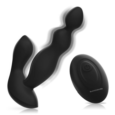 BLACK&SILVER - CORA TAPON ANAL SILICONE CONTROL REMOTO
