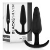 BLACK&SILVER - KAEL SILICONE ANAL PLUG CON MANIJO MEDIANO