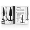 BLACK&SILVER - KAEL SILICONE ANAL PLUG CON MANIJO MEDIANO
