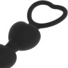 BLACK&SILVER - MILA CADENA DE CORAZONES ANA SILICONE 18 CM
