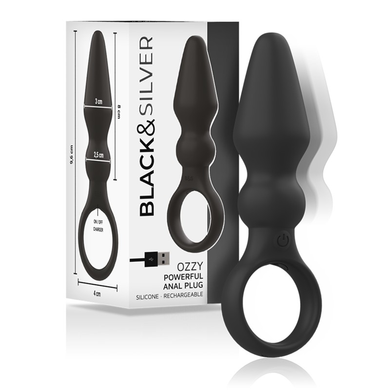 BLACK&SILVER - OZZY PLUG ANA SILICONE POTENTE