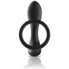 BLACK&SILVER - MASAJEADOR ANA RECHARGEABLE SILICONE NEGRO CON CONTROL REMOTO