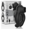 BLACK&SILVER - VIBRADOR SILICONE ANILLO 3 MOTORES RECHARGEABLE NEGRO