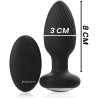 BLACK&SILVER - WELLS PLUG ANA SILICONE ROTADOR CON CONTROL REMOTO