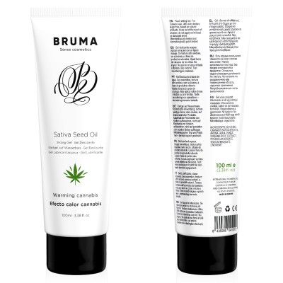 BRUMA - ACEITE DE SEMILLA SATIVA GEL DESLIZABLE CALIENTE CON SABOR CANNABIS 100 ML