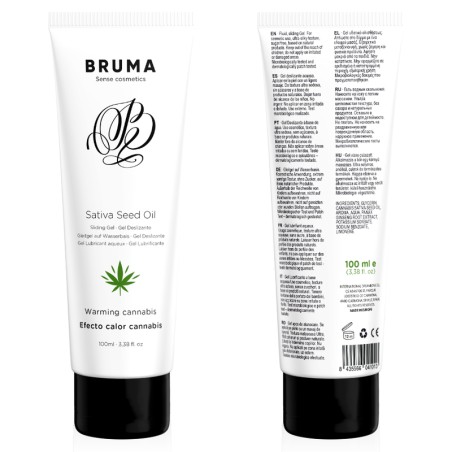 BRUMA - ACEITE DE SEMILLA SATIVA GEL DESLIZABLE CALIENTE CON SABOR CANNABIS 100 ML