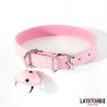 Collar con Cascabel Ajustable Rosa