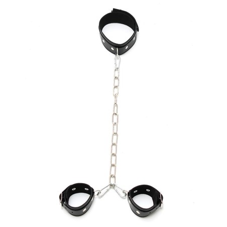Collar con Esposas Cadena Ajustables