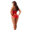 Conjunto Top y Culotte Rojo Talla Única