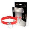COQUETTE CHIC DESIRE - RED VEGAN LEATHER NECKLACE WOMAN FETISH ACCESSORY