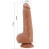 Dildo con Piel Deslizante Retractil 23.3 cm