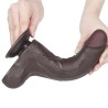 Dildo Dual Density Piel Deslizante Retractil 8.5