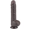 Dildo Dual Layer Piel Deslizante Retractil 9.5